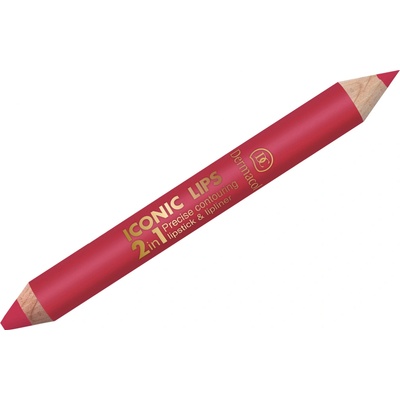 Dermacol Iconic Lips 2v1 rtěnka a konturovací tužka 4 10 g – Sleviste.cz