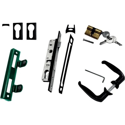Set příslušenství pro dvoukřídlou bránu IDEAL - UNIVERSAL, zelený (RAL 6005)