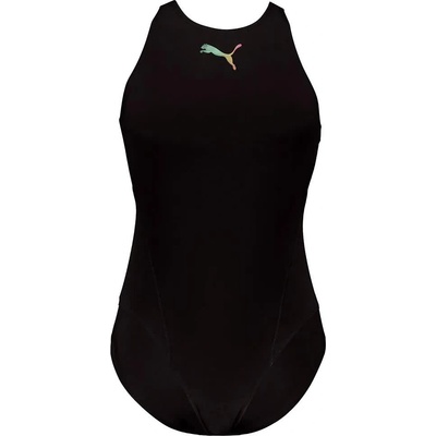 PUMA Бански костюм Puma Peek A Boo swimsuit - Black (Black)