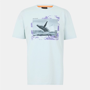Boss Тениска Boss Men's Dunetrace Regular Fit T-Shirt - Open Blue
