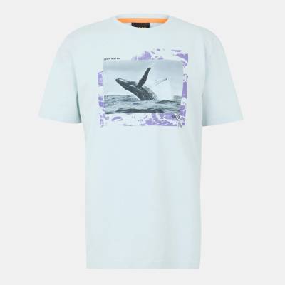 Boss Тениска Boss Men's Dunetrace Regular Fit T-Shirt - Open Blue