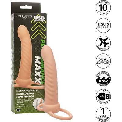 California Exotics Performance Maxx Rechargeable Dual Penetrator Ivory
