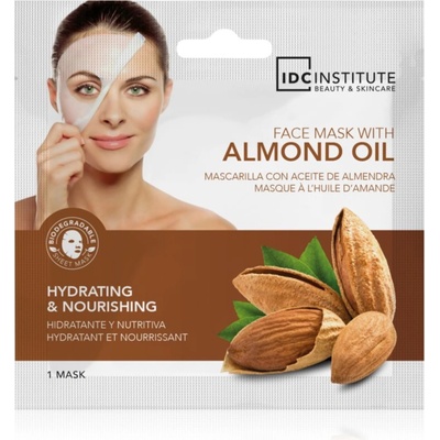 Idc institute Almond Oil Платнена маска за лице за еднократна употреба