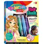 Colorino - Комплект пастели за коса Girls металик 5 цвята