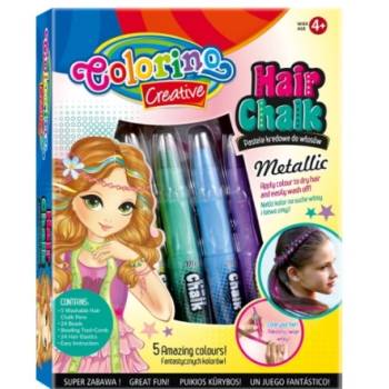 Colorino - Комплект пастели за коса Girls металик 5 цвята