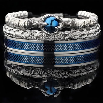 HARAHU Гривни ch-34367 - Сребриста / Синя kp34367 (ch-34367)