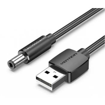 Vention КАБЕЛ USB-A - DC 5, 5 мм, 1 м, (черен), Vention