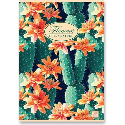 Pigna Školní sešit Nature Flowers A4 čistý mix motivů