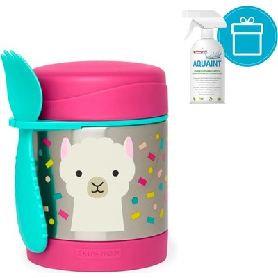 SKIP HOP Zoo Termoska na jedlo s lyžičko/vidličkou Lama 0,325 l AQUAINT 500 ml