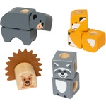 Melissa & Doug Дървен конструктор Melissa & Doug Blockables - Горски приятели, 16 части (6074895)