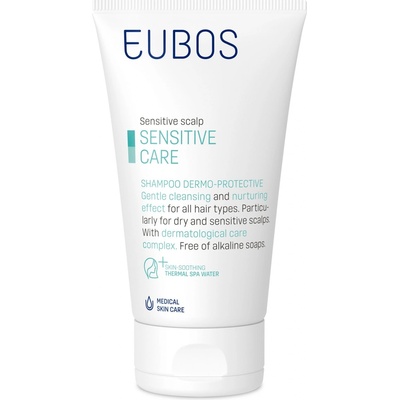 Eubos Sensitive ochranný šampón pre suchú a citlivú pokožku hlavy With Panthenol Wheat Protein and Skin-Soothing Thermal Water 150 ml