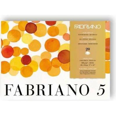 Fabriano Skicár 23 x 31 cm na akvarel 5 lepená väzba 300g/m2 cold press 20 listov