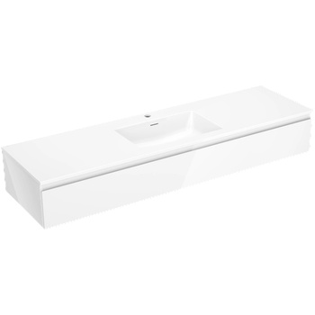 Mexen Orio шкаф за баня 160 см с мивка Otis, 1 чекмедже, бял гланц - 91A10-16023-1-BF00-W18M00 (91A10-16023-1-BF00-W18M00)