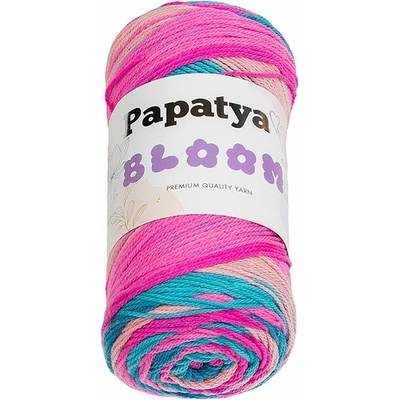 BELLATEX Priadza Papatya Bloom 100 g, 09 ružová, modrá