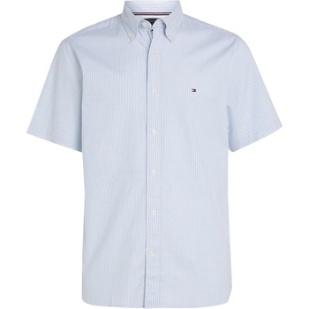Tommy Hilfiger Men's Striped Short-Sleeve Oxford Shirt - Cloudy Blue