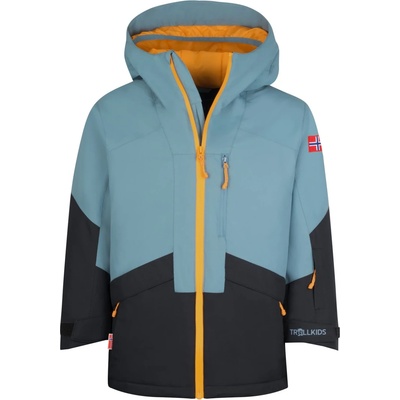 TROLLKIDS Детско ски яке Trollkids Kid's Kongsberg Jacket Winter jacket - Steel Blue / Black / Mango - размер 98 (EU) (703-4668-0312)