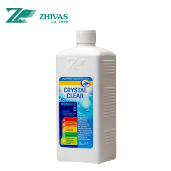 България Кристъл Клиър crystal clear - 1 кг. течен препарат за поддържане на кристална чистота и прозрачност в плувни басейни (179-914)