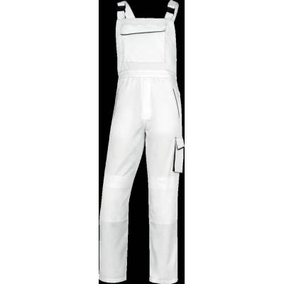 Delta plus Pracovné nohavice na traky M6SAL Biela Sivá