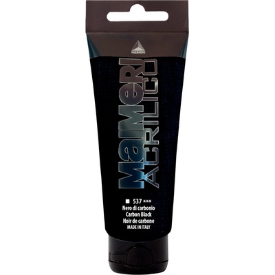 Maimeri Acrilico АКРИЛНА боя Carbon Black 537 200 ml 1 бр (M0924537)