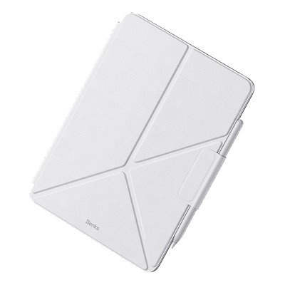 Benks Urban Magnetic Fold Case - магнитен полиуретанов калъф с поставка за iPad Pro 11 (2024) (бял)