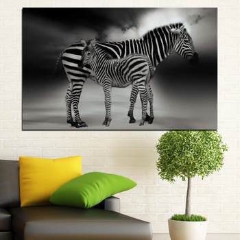 Vivid Home Декоративни панели Vivid Home от 1 част, Животни, PVC, 100x65 см, №0587