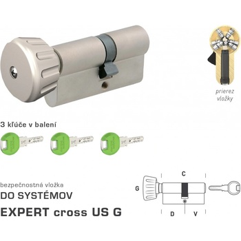 MP-KOVANIA DK - EXPERT cross US G - s gombíkom NIM - nikel matný