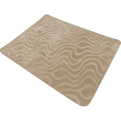 Takoy Koberec 140x180 vzor vlny svetlo hnedý-HT-00424 | 140 x 180 cm