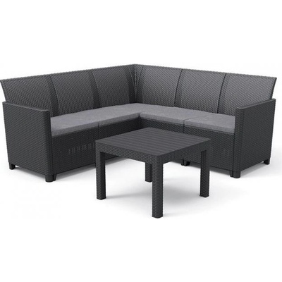 Rojaplast CLAIRE 5 SEAT CORNER set grafit – Zboží Dáma