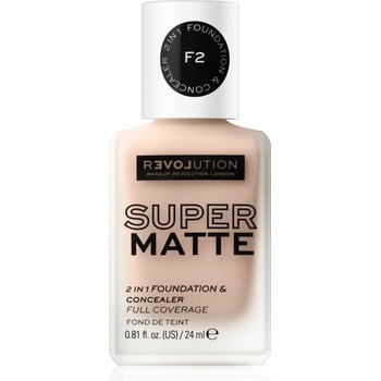 Revolution Relove Super Matte Foundation dlouhotrvající matující make-up F2 24 ml