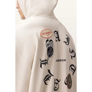 AllSaints суичър с цип и качулка мъжки от памук PATCHER (M014NE)