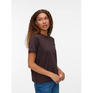VERO MODA Тъмнокафяв топ AWNAIMA от био памук Vero Moda | Kafyav | ЖЕНИ | S