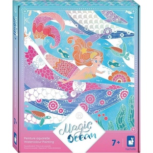 Janod Творчески комплект Janod - Magic Ocean, акварелни рисунки (J09107) - baby