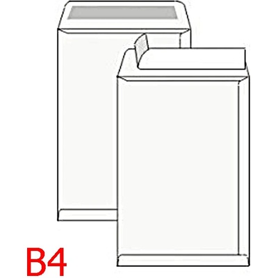 Obálka poštovní B4 250x353mm 1ks/250 bílá, samolepící s páskou, ofset 8000005381
