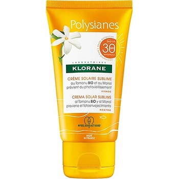 Klorane Polysianes Solar Sublime Face Sun Cream слънцезащитен крем spf30 за жени 50 мл