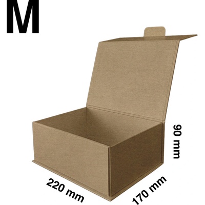 Skládací krabice PlusBox Kraft - M (220x170x90 mm) balení 5, 10 ks Velikost balení: 5 ks