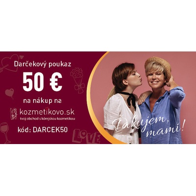 Darčekový poukaz v hodnote 50€