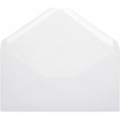 Vystlané obálky - 110 x 220 mm (DL) - Bílá + bílý luxusní papír