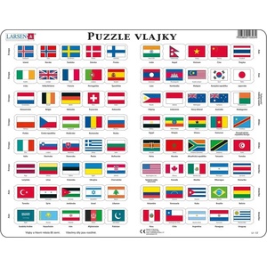 Dino - Puzzle Vzdelávacie puzzle: Vlajky - 40 - 99 piese
