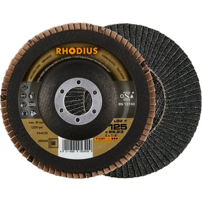 RHODIUS Lamelový brusný kotouč LGZ F 125 x 22,23 P60 TOPline 205446