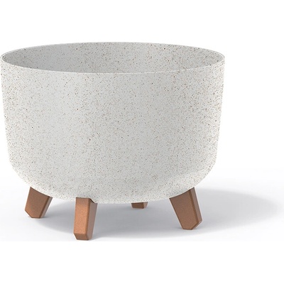 PROSPERPLAST Kvetináč GRACIA STANDARD ECO WOOD 38cm biely