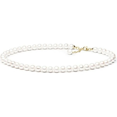 Gaura Pearls Perlový náhrdelník PYFARW685-C Bílá