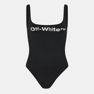 Off White Women's Scoop Neck Swimsuit - Black - sportihobi - 320,74 лв
