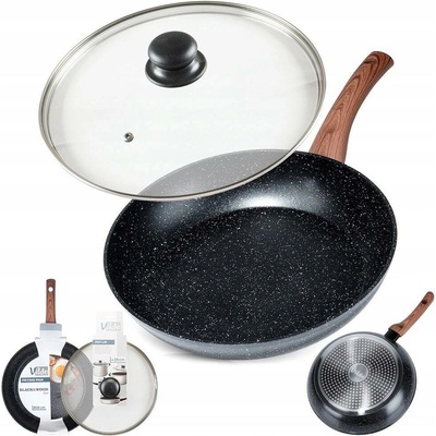 Vilde Tradiční pánev Black&Wood 28 cm, granitová