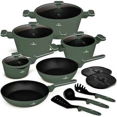 Berlingerhaus BH-8208 s titanovým povrchem 15 ks Matte Green Collection