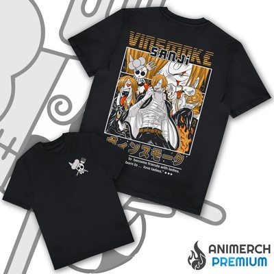 One Piece Tričko Black Leg Sanji V2 PREMIUM