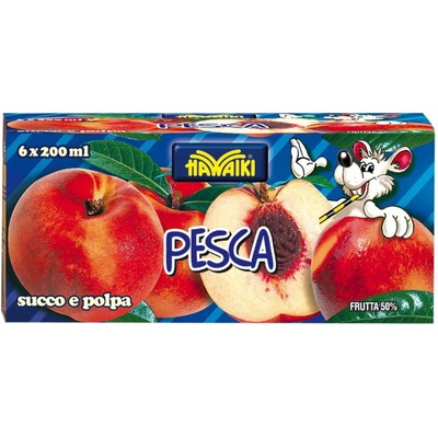 Hawaiki broskyňový džús s dužinou 6 x 200 ml