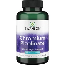 Swanson Chromium Picolinate 200mcg 200 kapsúl