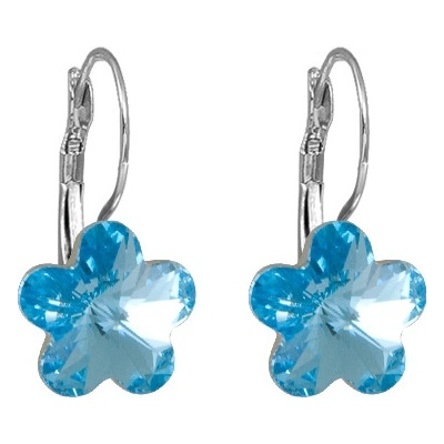 JSB Swarovski Elements květinka visací světle modré 27020701 aqua