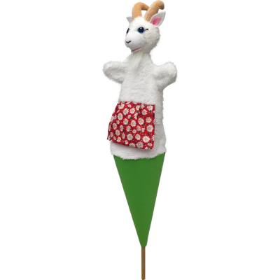 MUB2 Koza so zásterou 56 cm 3v1 kornútový maňuška