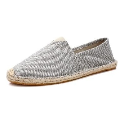 Max espadrilky textilní Volcano šedo bílé – Zboží Dáma